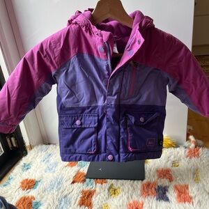 REI Purple and Pink Raincoat Weather-Resistant Hooded